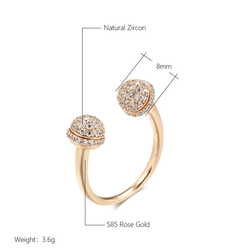 Natural Zircon Open Ring Natural Zircon Open Ring